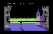 Dragonfire for Commodore 64 - Duck under the high fireballs...