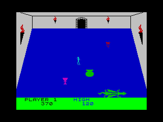 Dragonfire ZX Spectrum Screenshot: Only a few treasures left...
