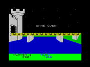 Dragonfire for ZX Spectrum - Game over.