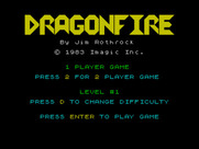 Dragonfire for ZX Spectrum - Title screen.