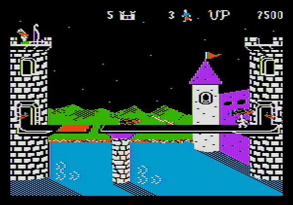 Dragonfire Apple II Screenshot: The game continues to get more difficult and add new challenges...