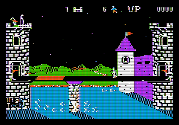 Dragonfire Apple II Screenshot: Title screen.