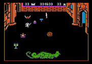 Dragonfire for Apple II - Now you need to avoid the enemy knight as well as the dragon!