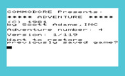Voodoo Castle for Commodore VIC-20 - Title screen.