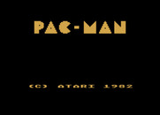 Pac-Man for Atari 8-bit - Title screen.