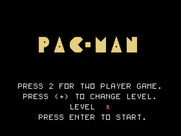Pac-Man for TI-99/4A - The main game menu.