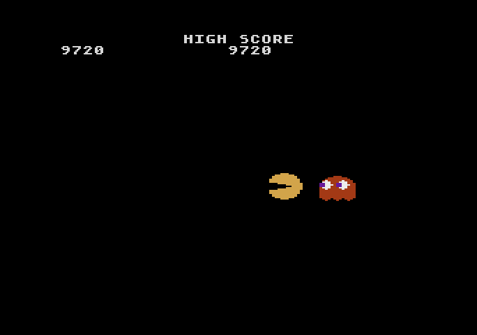 Pac-Man Atari 5200 Screenshot: A short animation between levels.