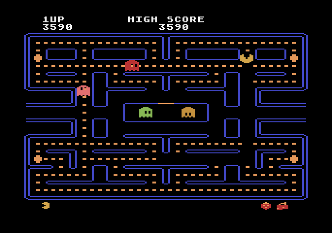 Pac-Man Atari 5200 Screenshot: Start of round two.