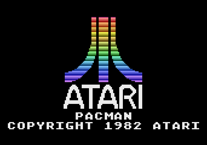 Pac-Man Atari 5200 Screenshot: Atari logo and game title.