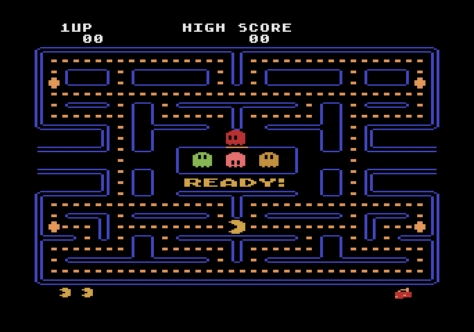 Pac-Man Atari 5200 Screenshot: Ready to start?