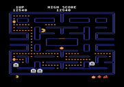Pac-Man for Atari 5200 - When the ghosts flash white they are about to change back to normal.