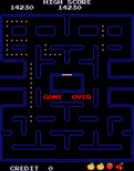 Pac-Man for Arcade - Game over.