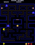 Pac-Man for Arcade - The ghosts don't stay blue for as long on later levels.