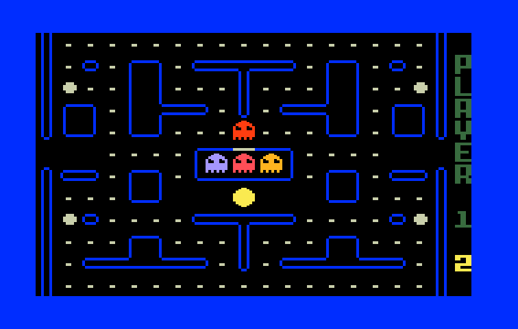 Pac-Man Intellivision Screenshot: Game start.