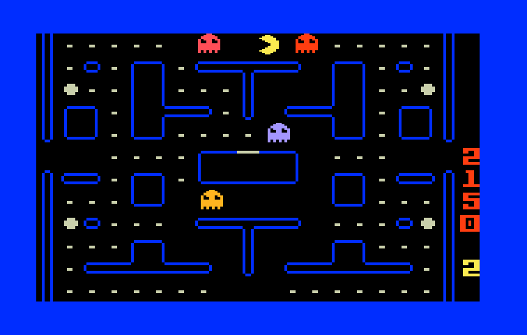 Pac-Man Intellivision Screenshot: Oh no, I'm trapped!