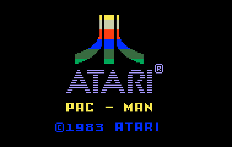 Pac-Man Intellivision Screenshot: Atari logo and title screen.