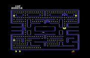 Pac-Man for Commodore 64 - Try to eat the ghosts for bonus points when they are blue...