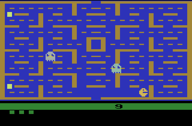 Pac-Man Atari 2600 Screenshot: Game start.