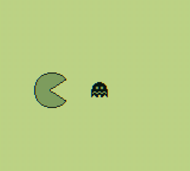 Pac-Man Game Boy Screenshot: A between level cartoon.