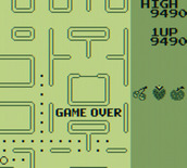 Pac-Man for Game Boy - Game over.