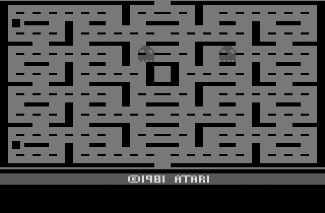 Pac-Man Atari 2600 Screenshot: Starting screen.