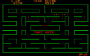 Pac-Man for IBM PC/Compatibles - Game over.