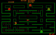 Pac-Man for IBM PC/Compatibles - Only a few dots left...