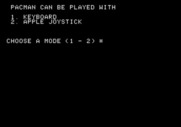 Pac-Man for Apple II - Play the game with a joystick or the keyboard?