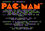 Pac-Man for Apple II - Title screen (Datasoft version).