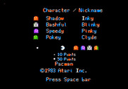 Pac-Man for Apple II - Game demo mode.