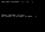 Pac-Man for Apple II - How many players?