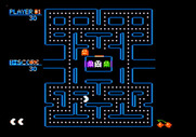 Pac-Man for Apple II - Game start.