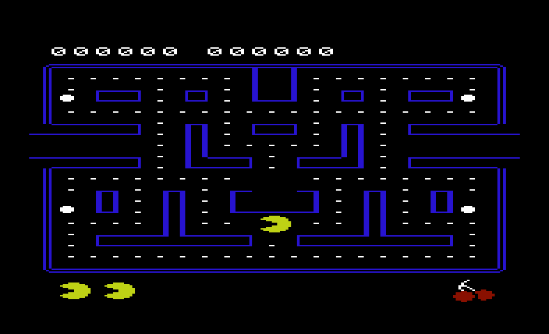 Pac-Man Commodore VIC-20 Screenshot: Game start.