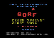 Gorf for Atari 5200 - Title screen.