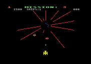 Gorf for Atari 5200 - Attacking a rapidly spiraling enemy...