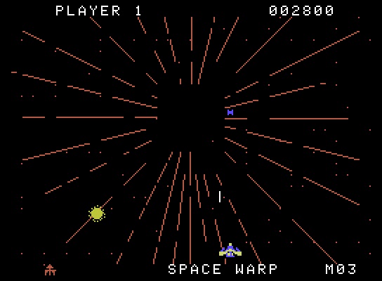 Gorf ColecoVision Screenshot: Space warp start.