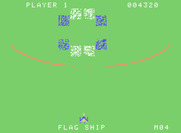 Gorf for ColecoVision - Success! The flag ship is destroyed, and the screen flashes numerous colors...