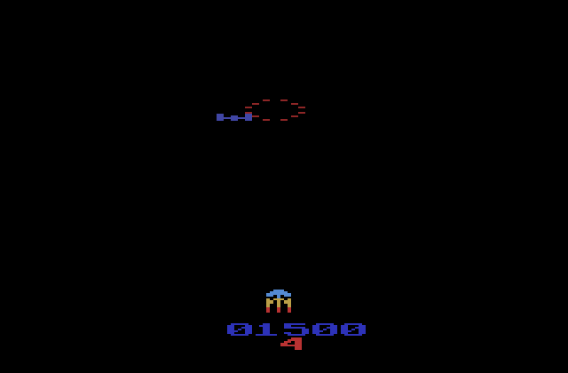 Gorf Atari 2600 Screenshot: Enemies appear one at a time here...