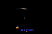Gorf for Atari 2600 - You need to hit that small gap in the middle of the ship...