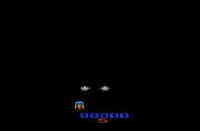 Gorf for Atari 2600 - Only two invaders left meaning they start moving faster!