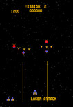 Gorf for Arcade - Beginning of a Laser Attack...