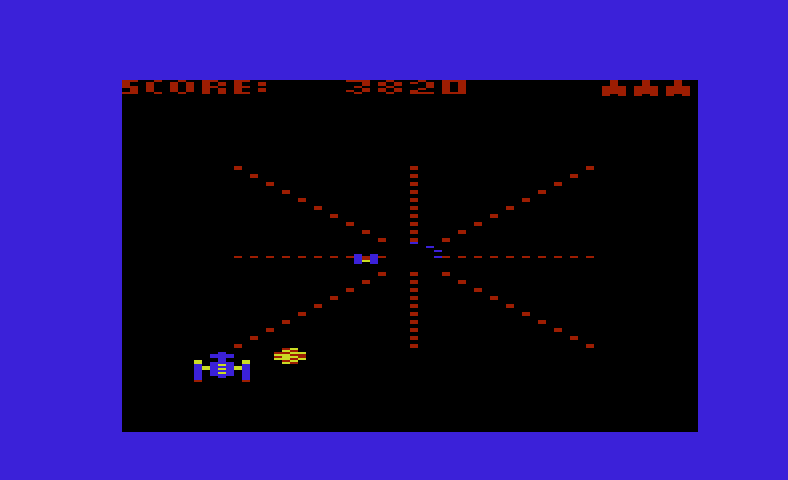Gorf Commodore VIC-20 Screenshot: Quick, dodge enemy fire!