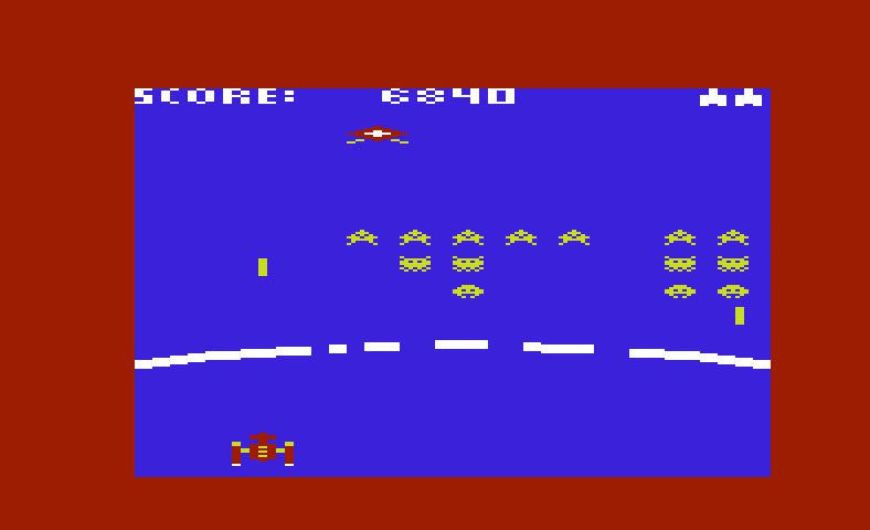 Gorf Commodore VIC-20 Screenshot: Mission 6 invaders.