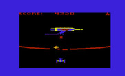 Gorf for Commodore VIC-20 - Try to hit the small opening in the flag ship to destroy it.