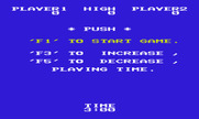 Sea Wolf for Commodore VIC-20 - Set the desired playing time, then press F1 to start the game...
