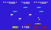 Sea Wolf for Commodore VIC-20 - A fleet of small boats quickly passes by.