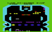 Pinball Spectacular for Commodore VIC-20 - The ball is temporarily captured on the left of the screen.