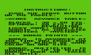Pinball Spectacular for Commodore VIC-20 - The game starts with instructions scrolling by.