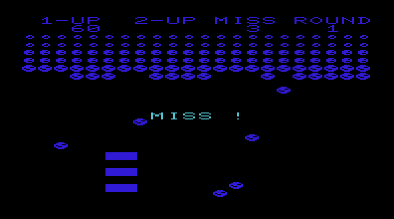 Sky is Falling, The Commodore VIC-20 Screenshot: I missed!