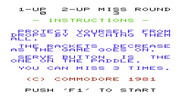 Sky is Falling, The for Commodore VIC-20 - Game instructions.